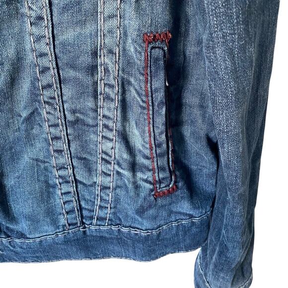 True Religion Men’s Jimmy Super T Blue Denim Jean Jacket size XL - Picture 3 of 11